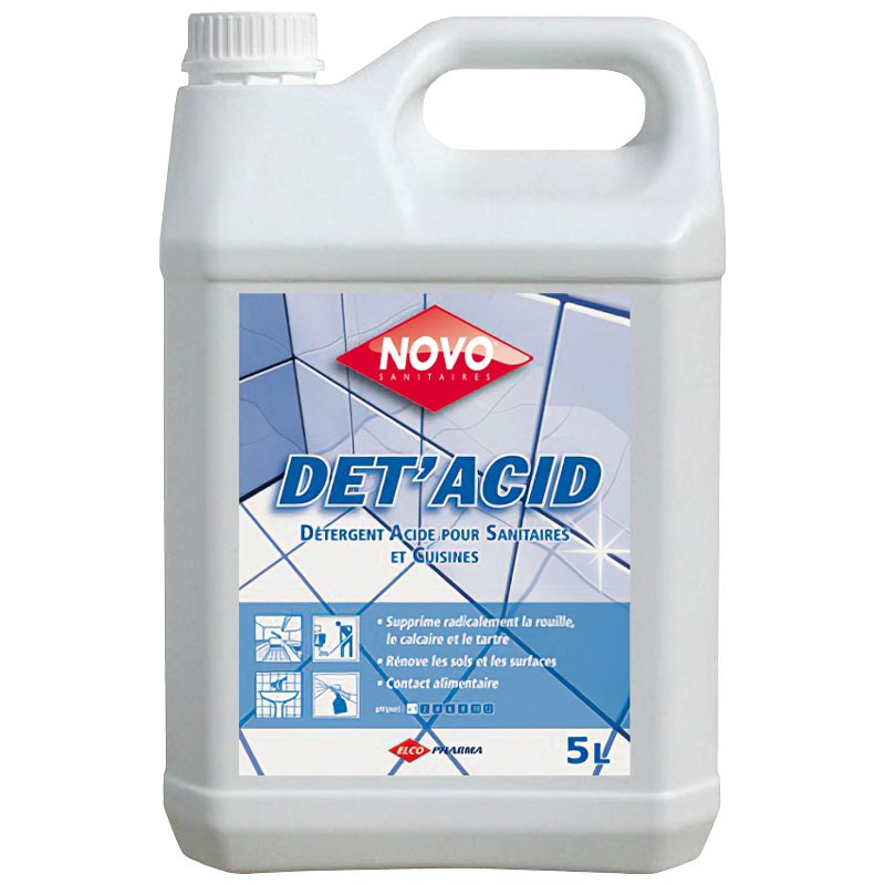 Nettoyant détartrant acide pour sols et surfaces entartrées DET'ACID 5L