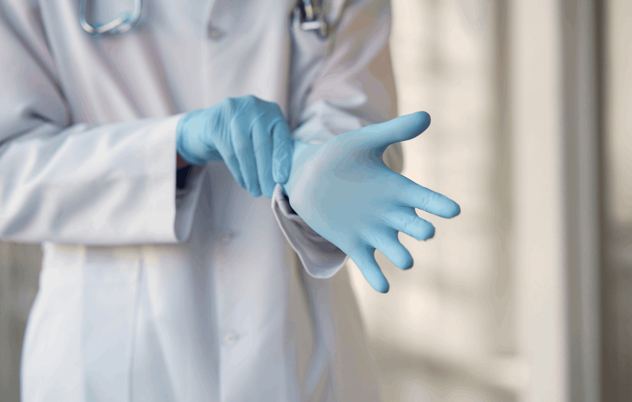 Gants jetables (nitrile, vinyle, latex)