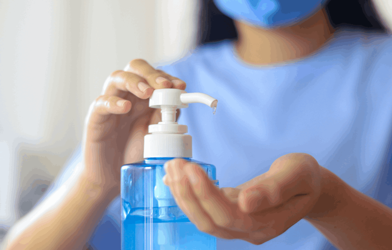 La désinfection des mains